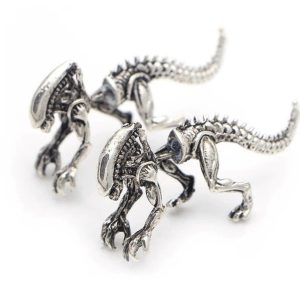 Gothic Dinosaur Stud Earrings | Wicca Goth Style