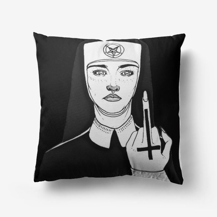 Gothic Fuck You Cushion Cover - Y2K Fashion Statement