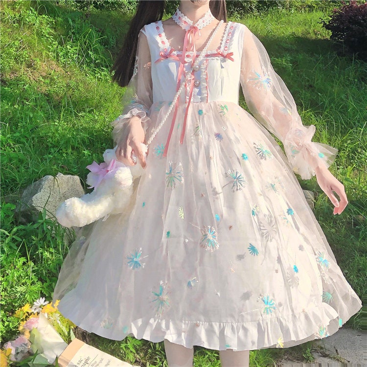 Gothic Lace Lolita Dress - Y2K Clothing