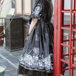 Gothic Lolita Dress - Black Summer Cosplay Fashion