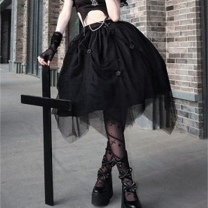 Gothic Lolita Dress - Black Summer Fashion Set