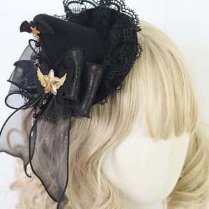 Gothic Mini Party Hat - Handmade Designer Hat