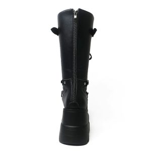 Gothic Women's Black Laced High Heel Boots