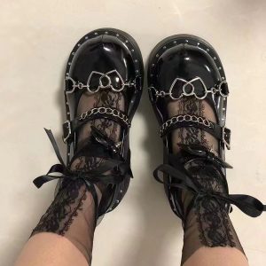 Handmade High Platform Goth Shoes - Y2K Fashion