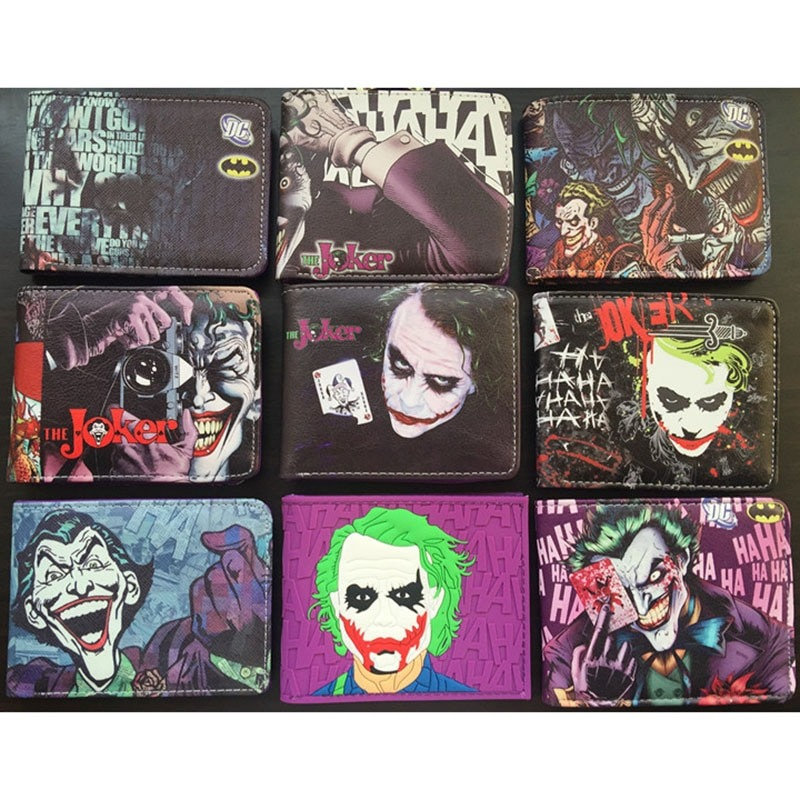 Handmade Leather Joker Wallet - Unique Y2K-inspired Design