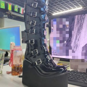 Handmade Women's Platform Wedges High Heels Boots