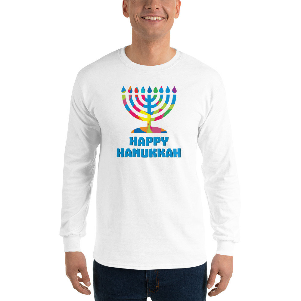 Happy Hannukah 2022 Menorah Long Sleeve Shirt