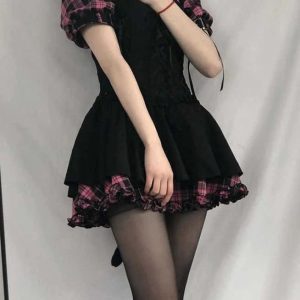 Harajuku Kawaii Y2K Style Mini Dress - Anime Clothing