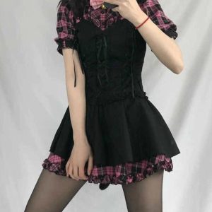 Harajuku Kawaii Y2K Style Mini Dress - Anime Clothing