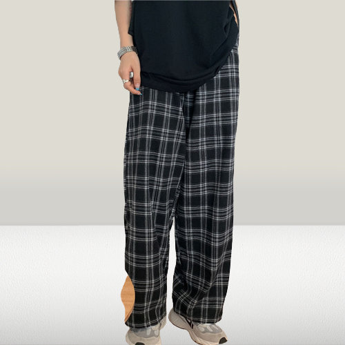 Harajuku Plaid Baggy Pants - Y2K Streetwear Fashion