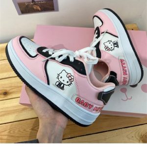 Hello Kitty Women's Kawaii Schoolgirl Graffiti Shoes