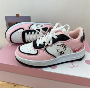 Hello Kitty Women's Kawaii Schoolgirl Graffiti Shoes