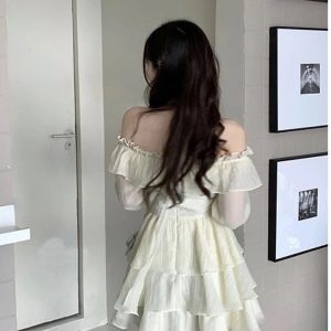 Japanese Style Ruffles Fairy Dress - Y2K Fashion Trend