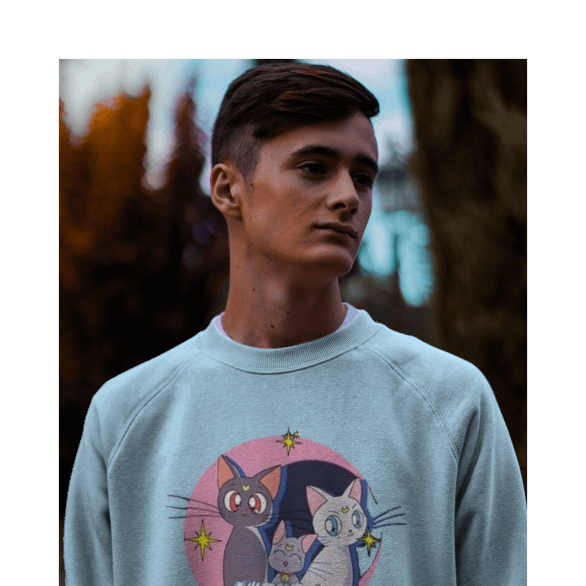 Kawaii Cat Anime Sweatshirt - Y2K Aesthetic Graphic Hoodie
