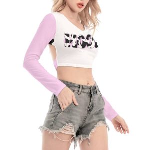 Kawaii Cow Print Crop Top | Harajuku Egirl Aesthetic