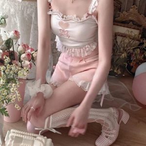 Kawaii Lolita Crop Top for Y2K Fashion