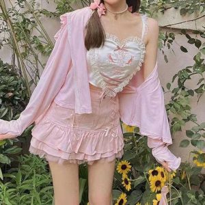 Kawaii Lolita Dress - Y2K Fairycore Cottagecore Cami Top