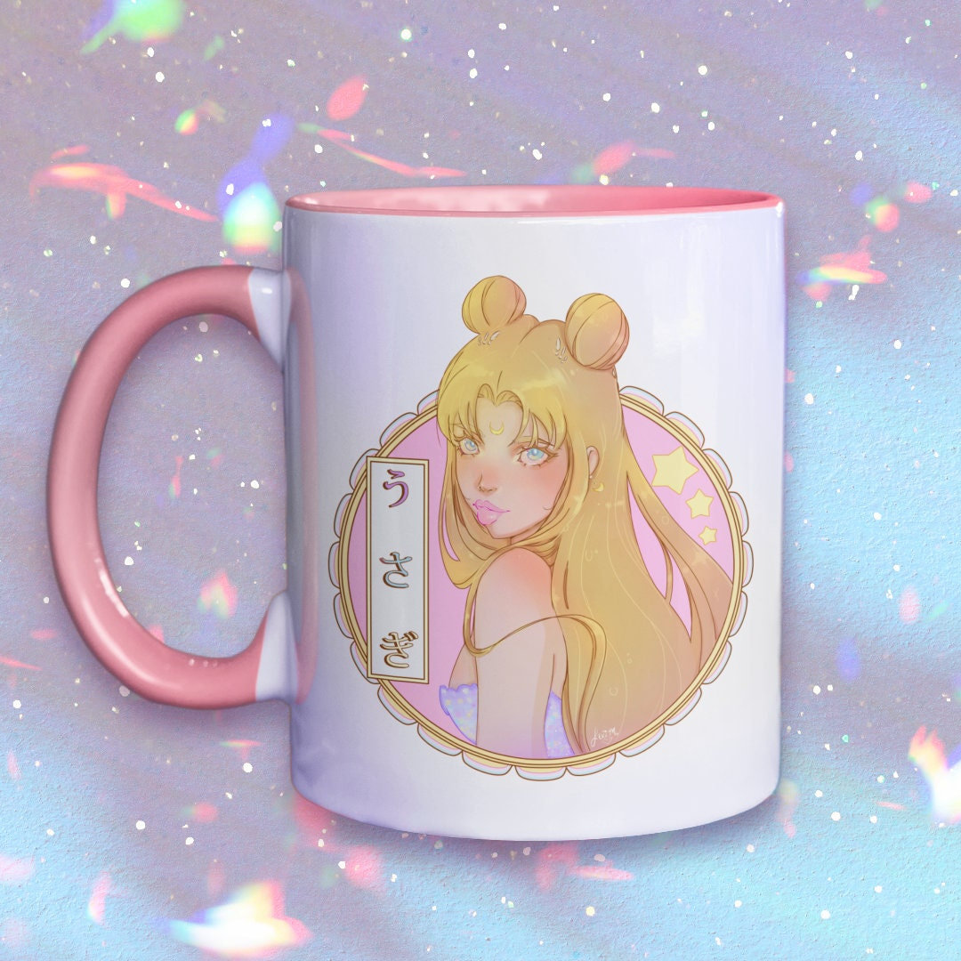 Kawaii Magical Girl Mug with Usagi Japanese Letters