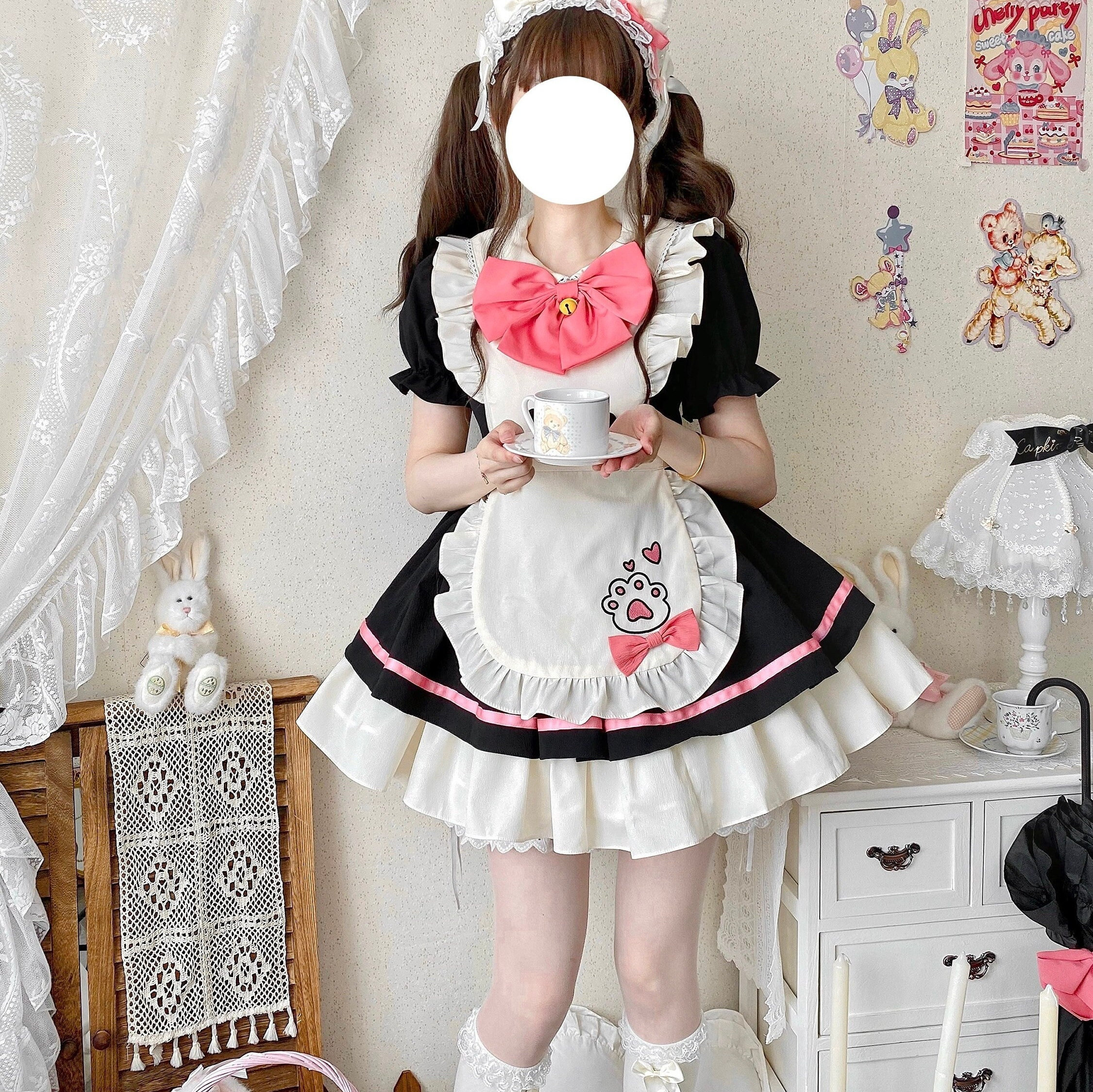 Kawaii Maid Costume - Japanese Schoolgirl Lolita Dress