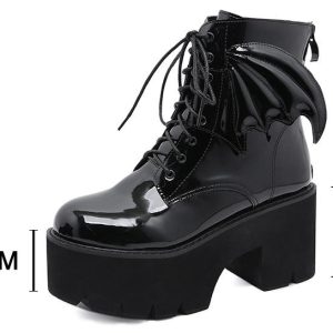 Lace Chunky Cosplay Punk High Platform Ankle Boots