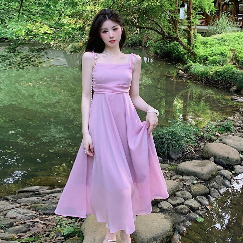 Lavender Chiffon Bridesmaids Dress - Y2K Clothing