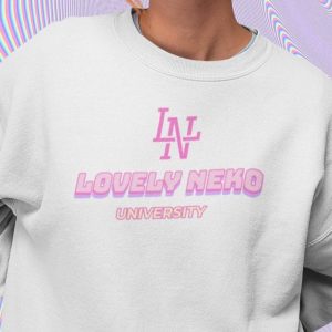 Lovely Neko University - Cat Lover's Crewneck Sweatshirt