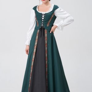 Medieval Renaissance Gown Dress for Y2K Fashion