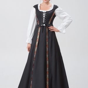 Medieval Renaissance Gown Dress for Y2K Fashion