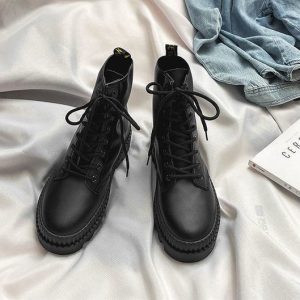 Men's British Style Casual Boots for Y2K Fashion