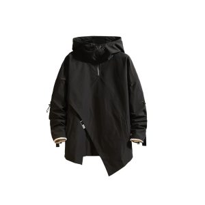 Men's Plus Size Streetwear Windbreaker Hoodie Jacket