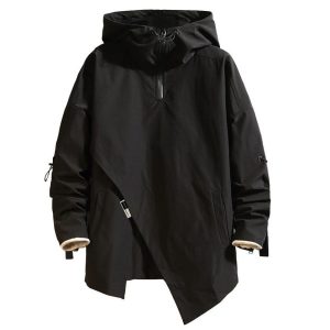 Men's Plus Size Streetwear Windbreaker Hoodie Jacket