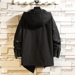 Men's Plus Size Streetwear Windbreaker Hoodie Jacket