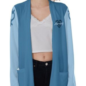 Mercury Symbol Astrology Cardigan - Cute Y2K Clothing