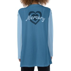 Mercury Symbol Astrology Cardigan - Cute Y2K Clothing