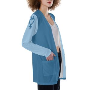 Mercury Symbol Astrology Cardigan - Cute Y2K Clothing