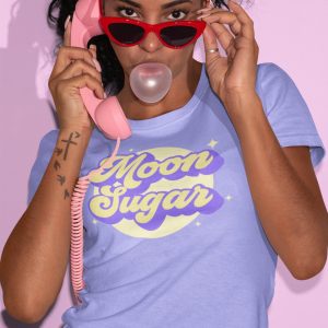 Moon Sugar T-Shirt - Y2K Lilac Soft Girl Style