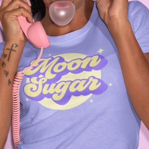 Moon Sugar T-Shirt - Y2K Lilac Soft Girl Style