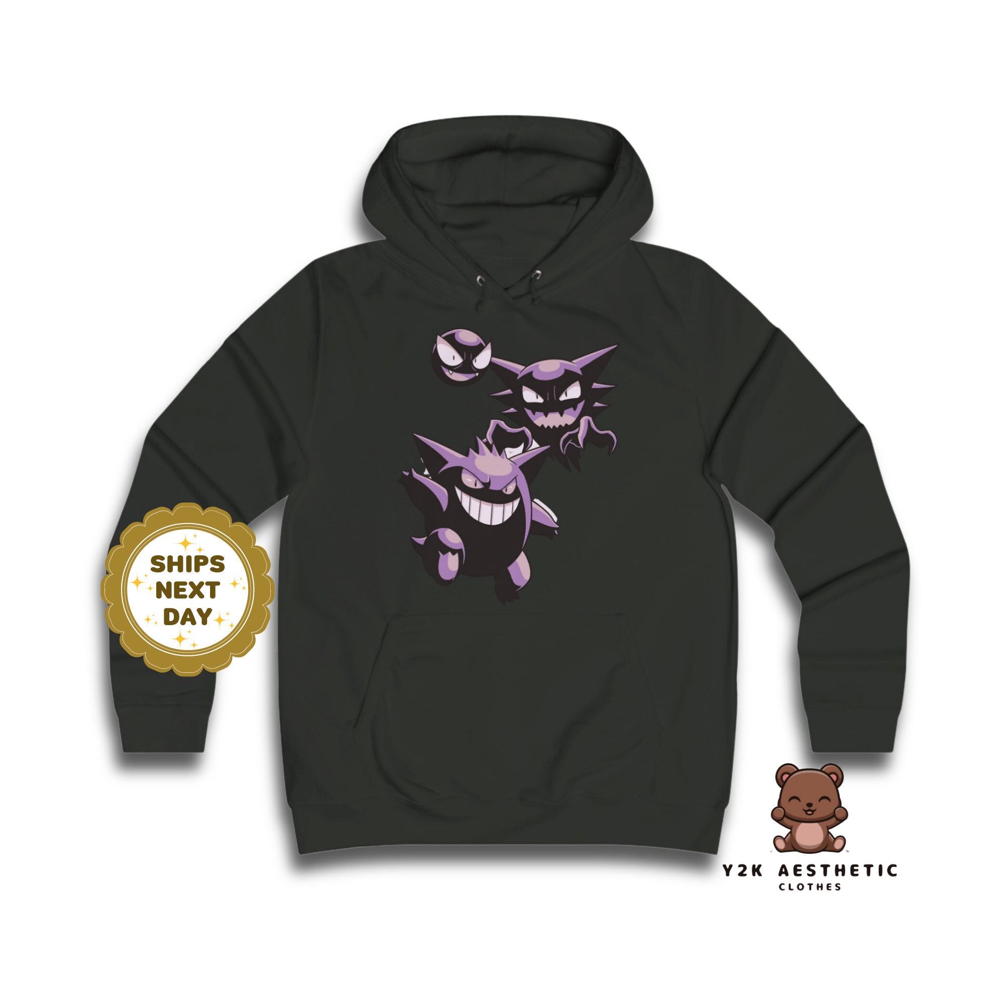 Mystic Shadow Gengar Hoodie - Anime Inspired Ghostly Style