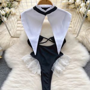 Nun Cosplay Lingerie - Y2K Clothing - Free Shipping