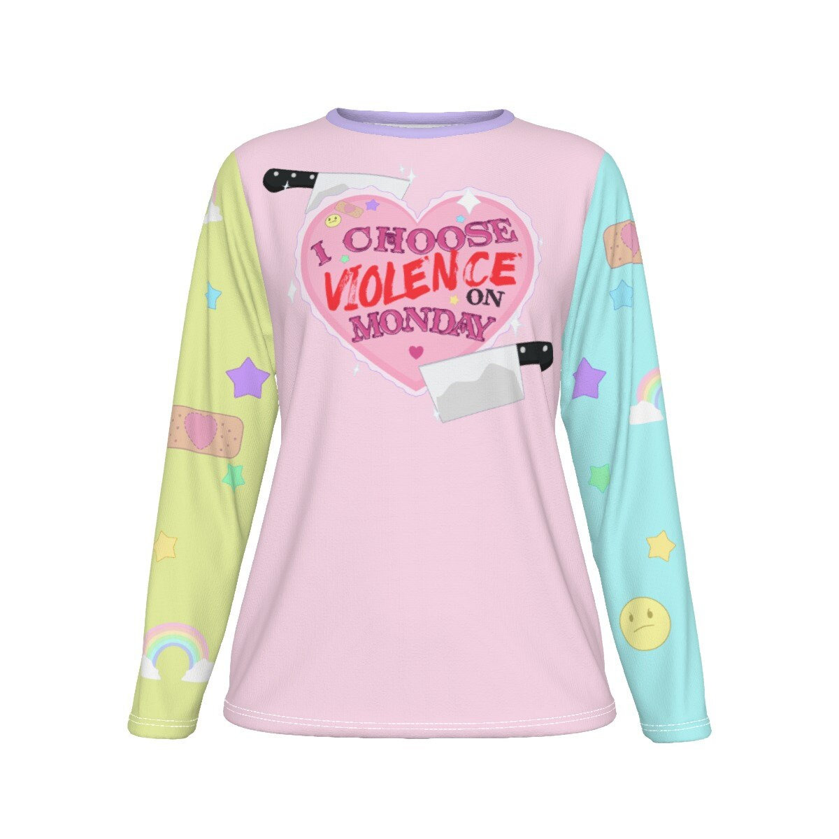 Pastel Goth Long Sleeve Shirt - Y2K Clothing