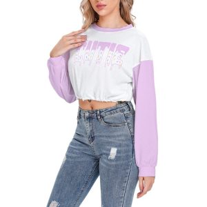 Pastel Kawaii Long Sleeve Crop Top - Y2K Clothing