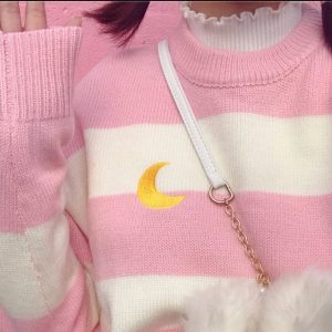 Pastel Lilac Sailor Moon Sweater