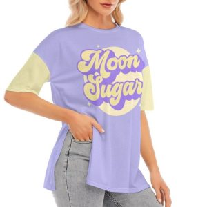 Pastel Moon Child T-shirt With Hem Split