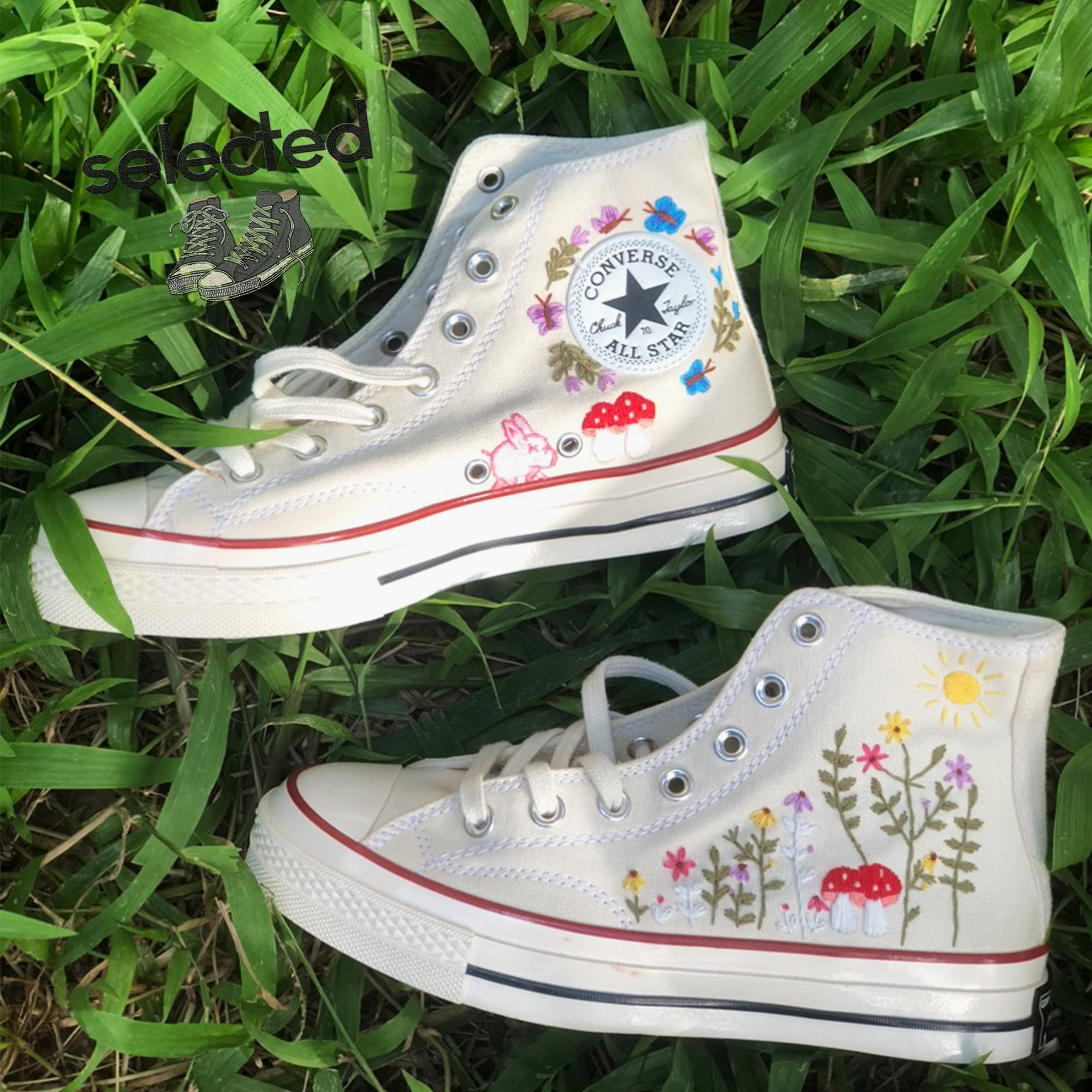 Pet Embroidered Converse Shoes - Customized Y2K Clothing