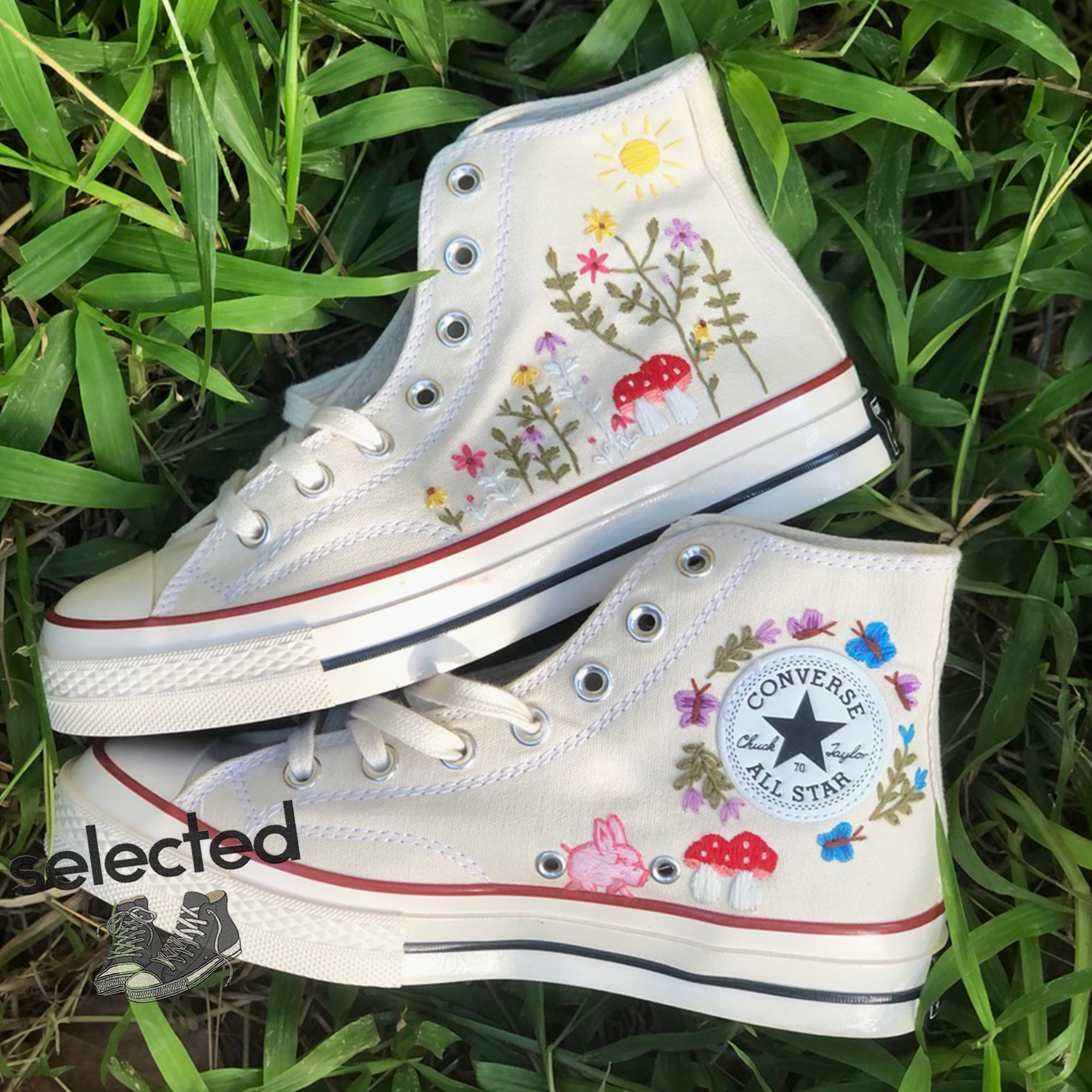 Pet Embroidered Converse Shoes - Customized Y2K Clothing