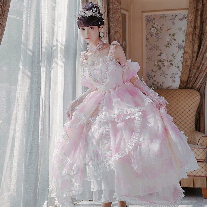 Pink Chiffon Lace Dress for a Timeless Y2K Clothing Style