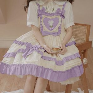 Pink Kawaii Fairy Sleeveless Cute Women's Lolita Fashion Dress