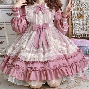 Pink Lolita Dress with Accessories