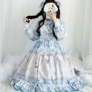 Pink Lolita Lace Babydoll Prom Costume Dress