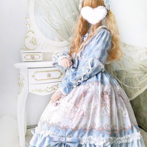 Pink Lolita Lace Babydoll Prom Costume Dress